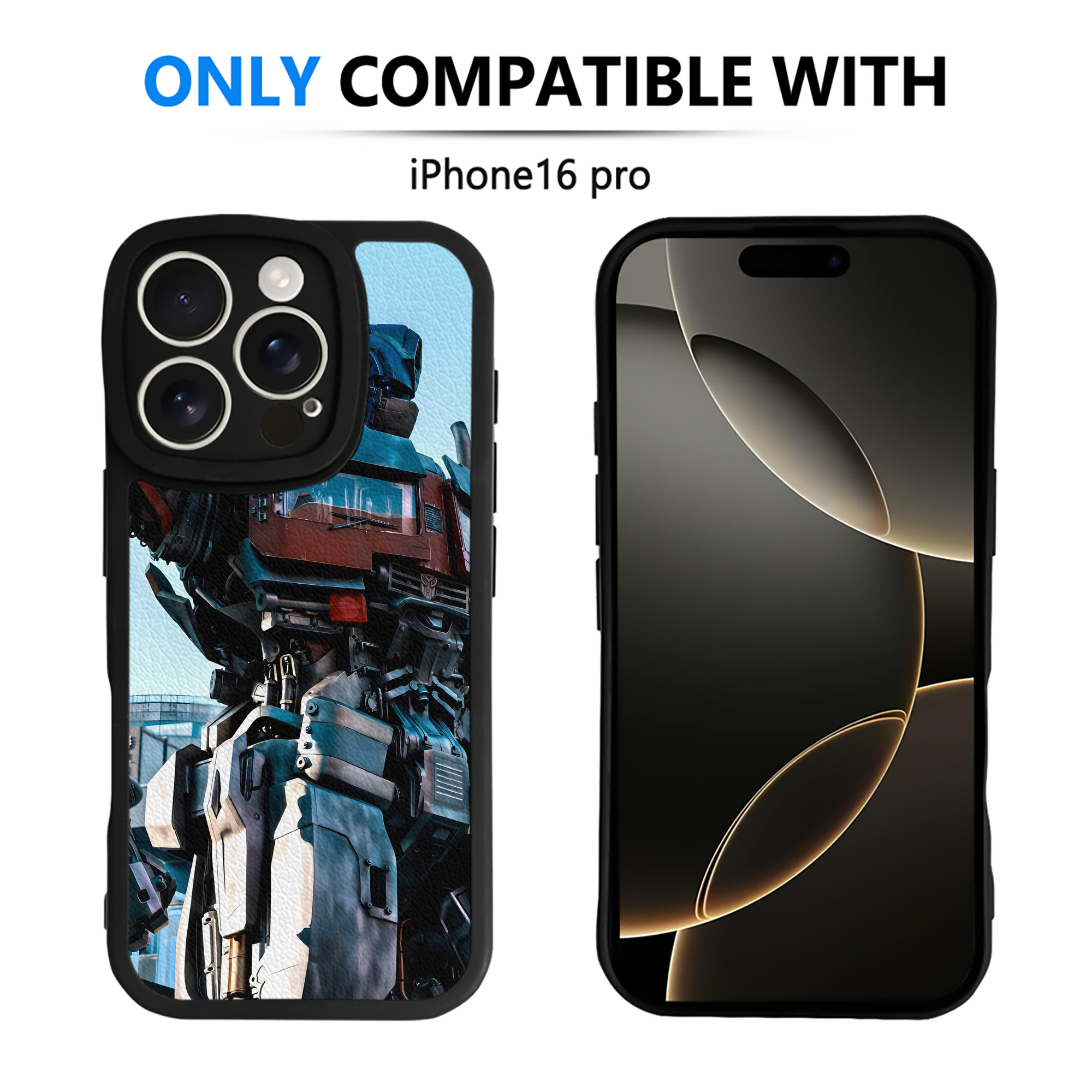 （画像用） Transformers トランスフォーマー 【iPhone 16シリーズ対応】シリコンスマホケース（レザー調） 材質：シリコン